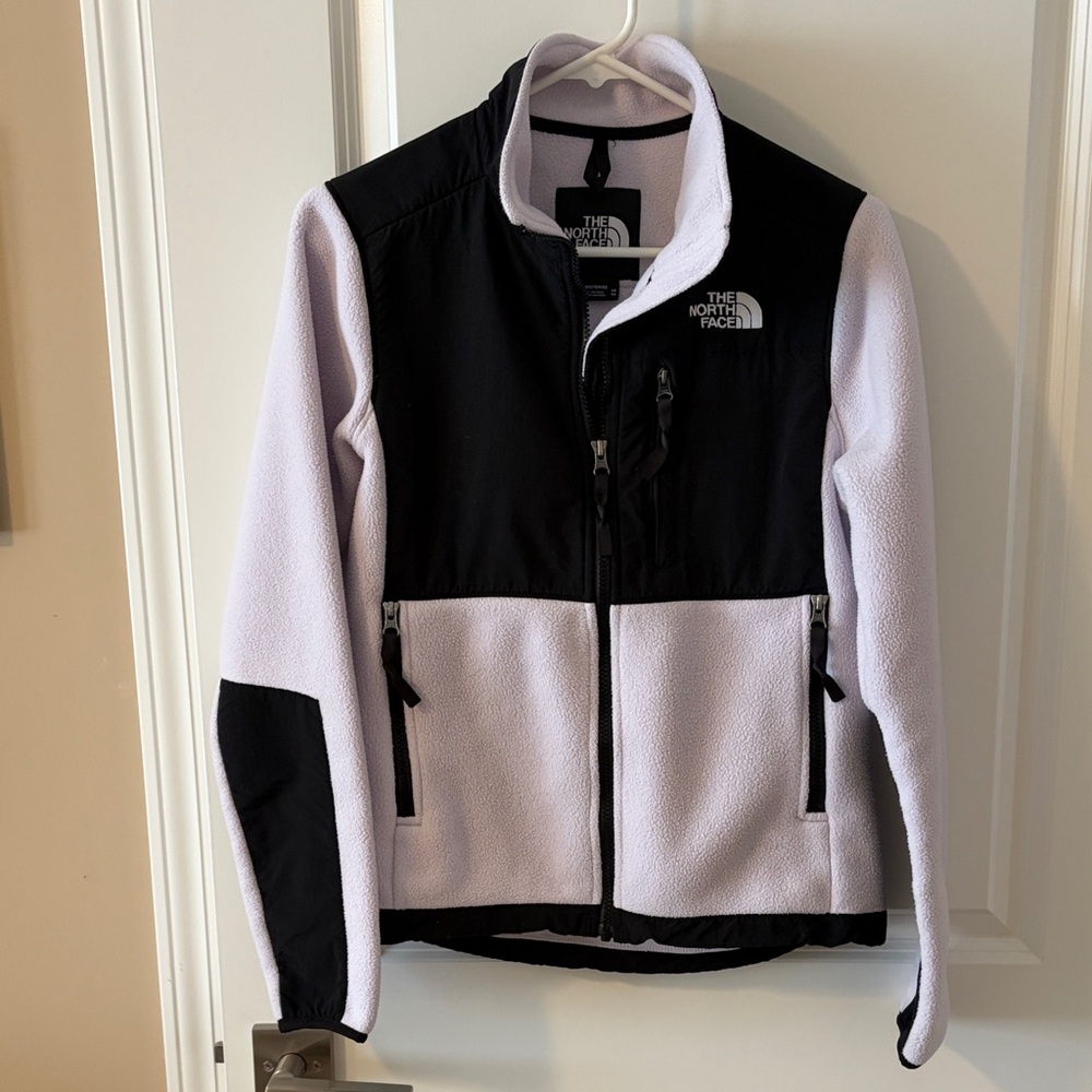 The North Face Denali fleece, size XS, lavender and black